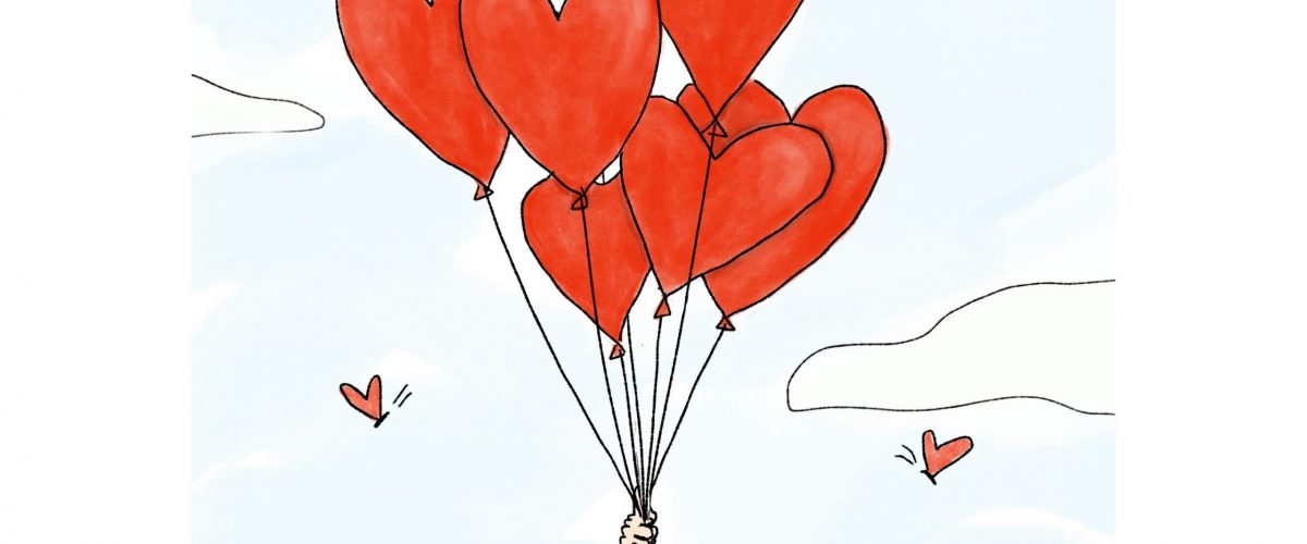 Love is in the air – ansichtkaart – Silvie