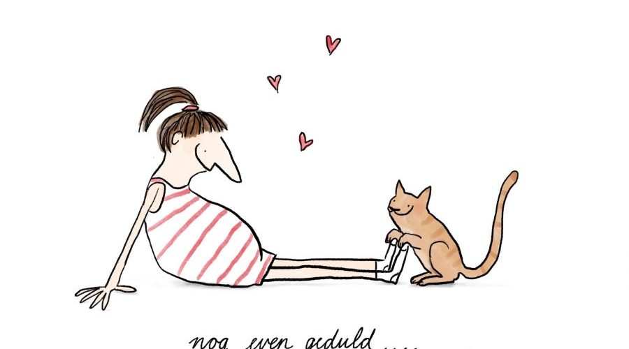 Nog even geduld – ansichtkaart – Silvie
