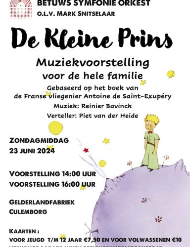De Kleine Prins kinderconcert- Betuws Symfonie Orkest