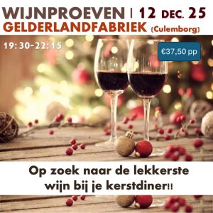 Wijnproeven in de Gelderlandfabriek